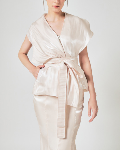 NAUSICAA WRAP TOP WHITE