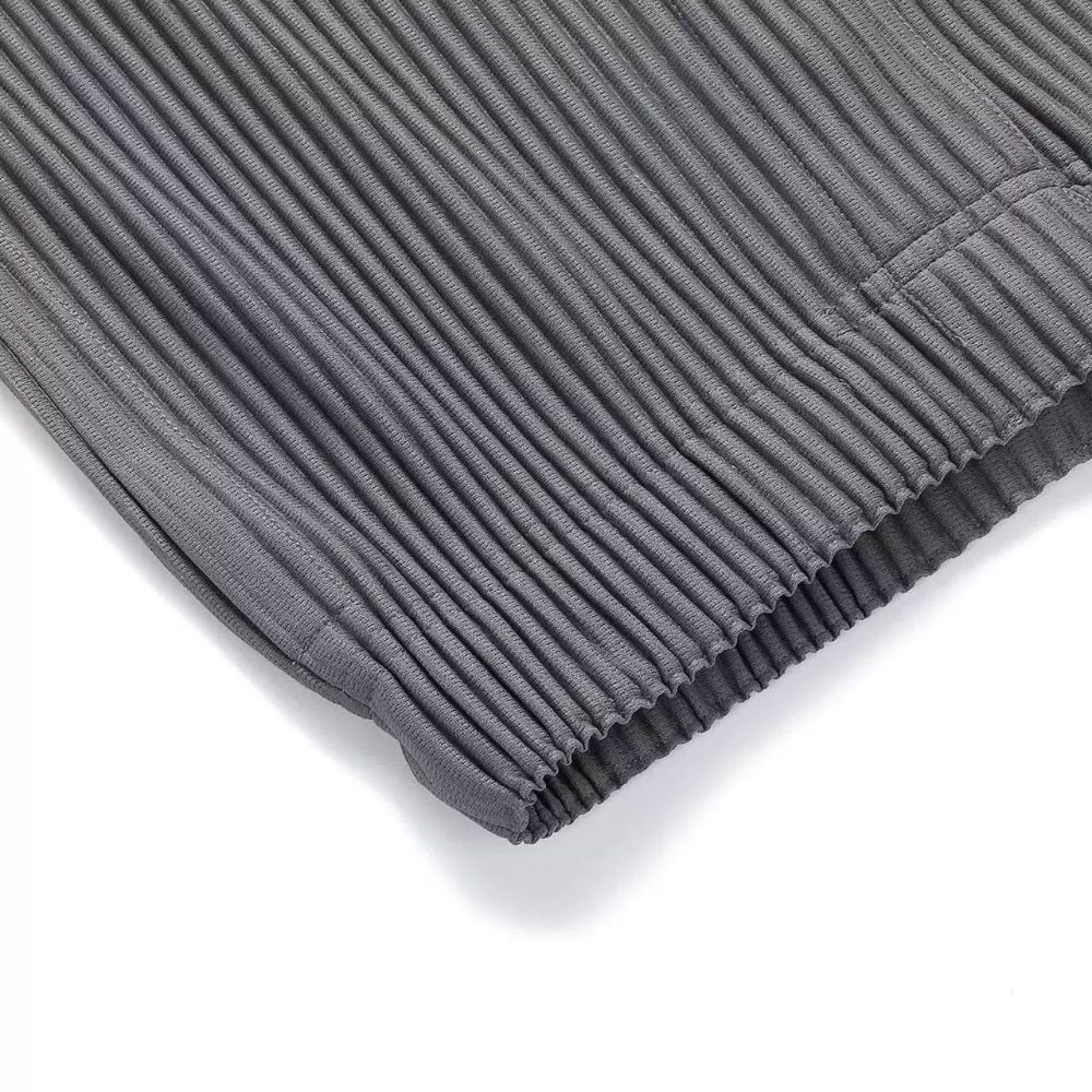 Men's Pleated Ankle Length Pants Casual Japanese Style Pencil Cropped Pants Drawstring Elastic Waist