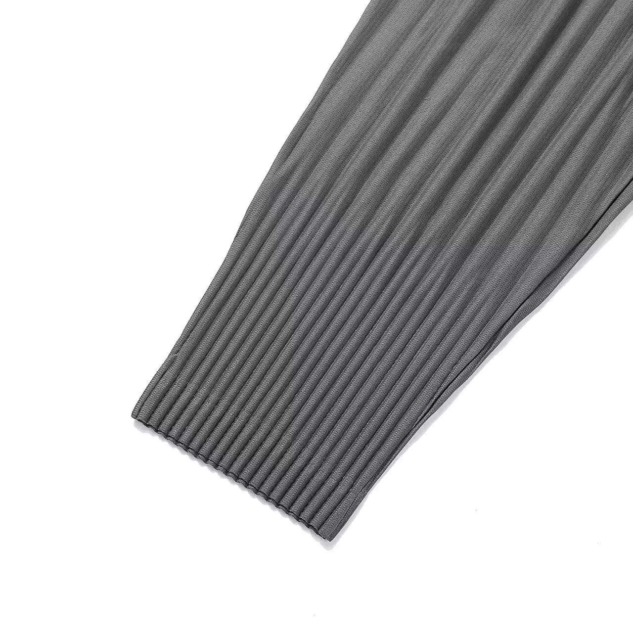 Men's Pleated Harem Pants Casual Baggy Ankle Length Pants Drawstring Elastic Waist