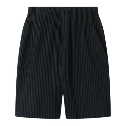 Men's Pleated Shorts Summer Breathable Casual Everyday Pants Drawstring Elastic Waist