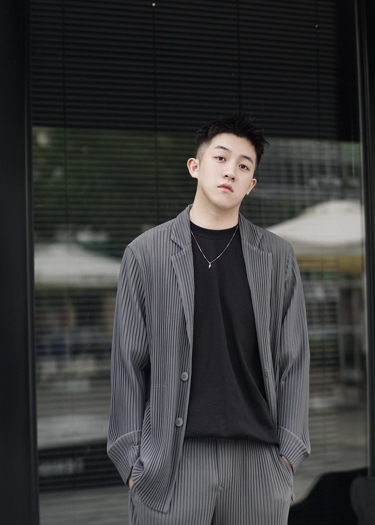 Men's Pleated Casual Basics Blazer Stretch Fabric Coat