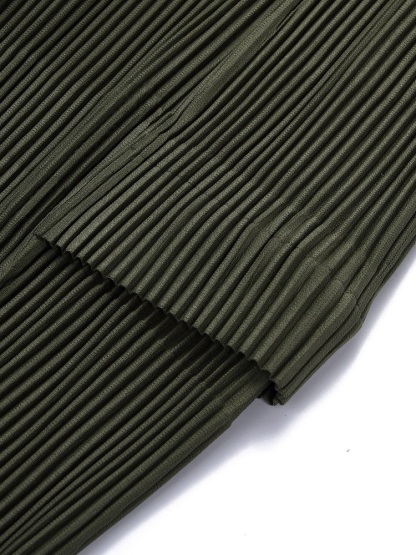 Men's Pleated Loose Cargo Pants Fashion Casual Streetwear Overalls Drawstring Elastic Waist