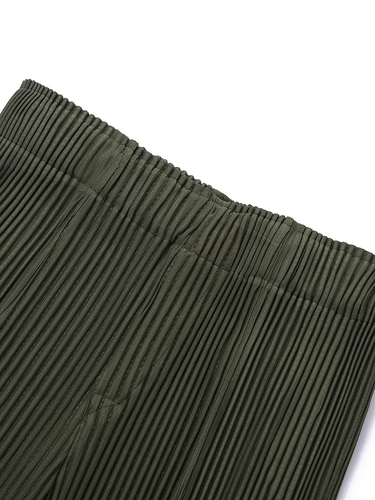 Men's Pleated Loose Cargo Pants Fashion Casual Streetwear Overalls Drawstring Elastic Waist