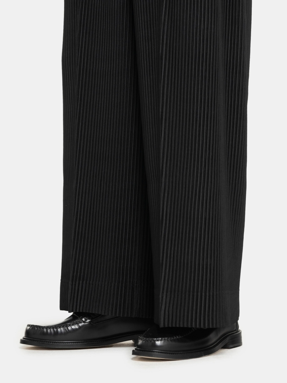 Men's Pleated Wide Leg Loose Pants Fashion Solid Color Trouser Drawstring Elastic Waist