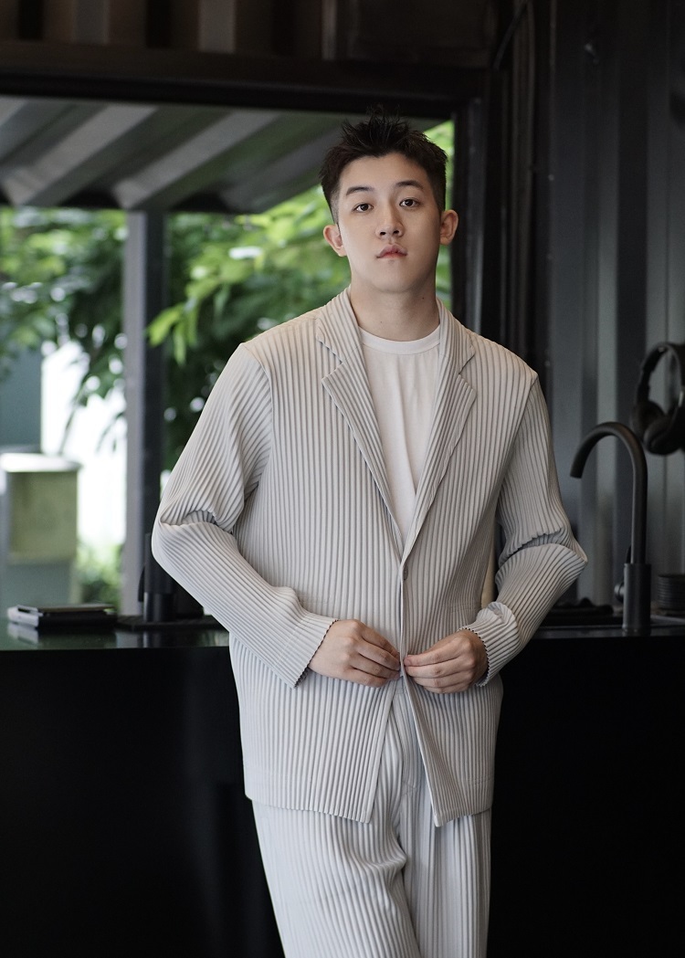 Men's Pleated Casual Basics Blazer Stretch Fabric Coat