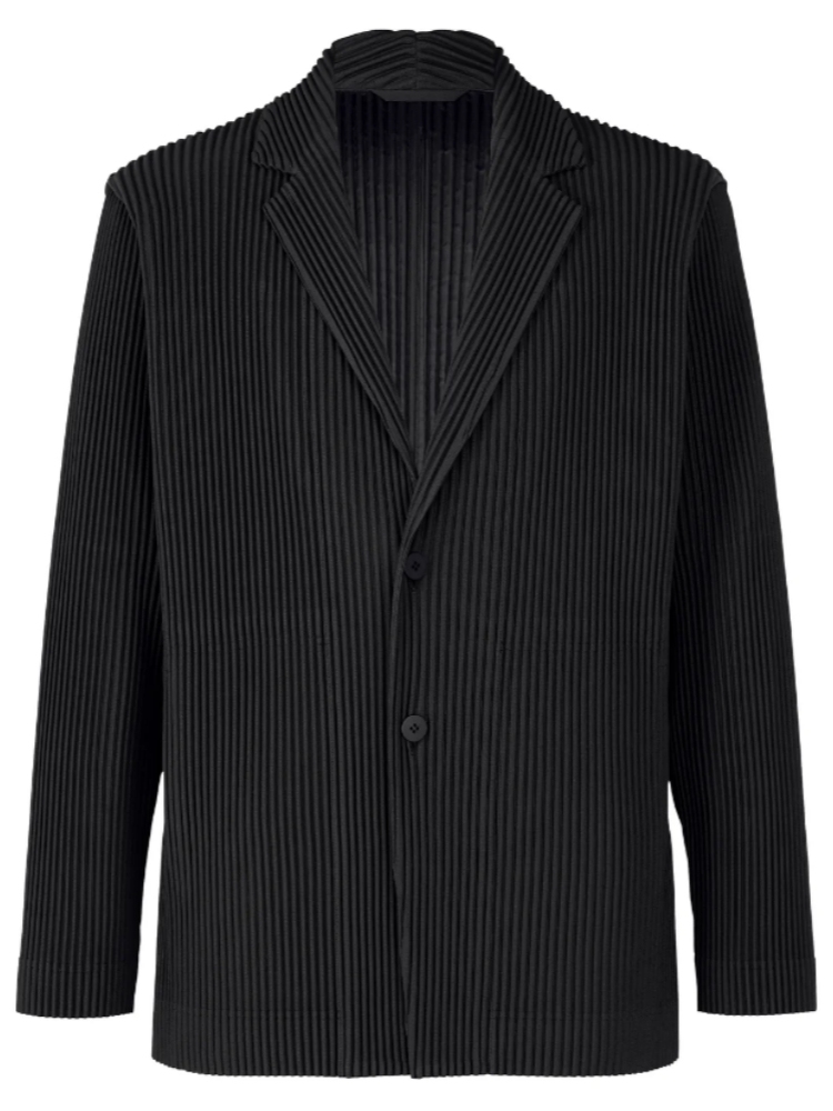 Men's Pleated Slim Fit Luxury Blazer Partially Lined Jacket, Office, Wedding 