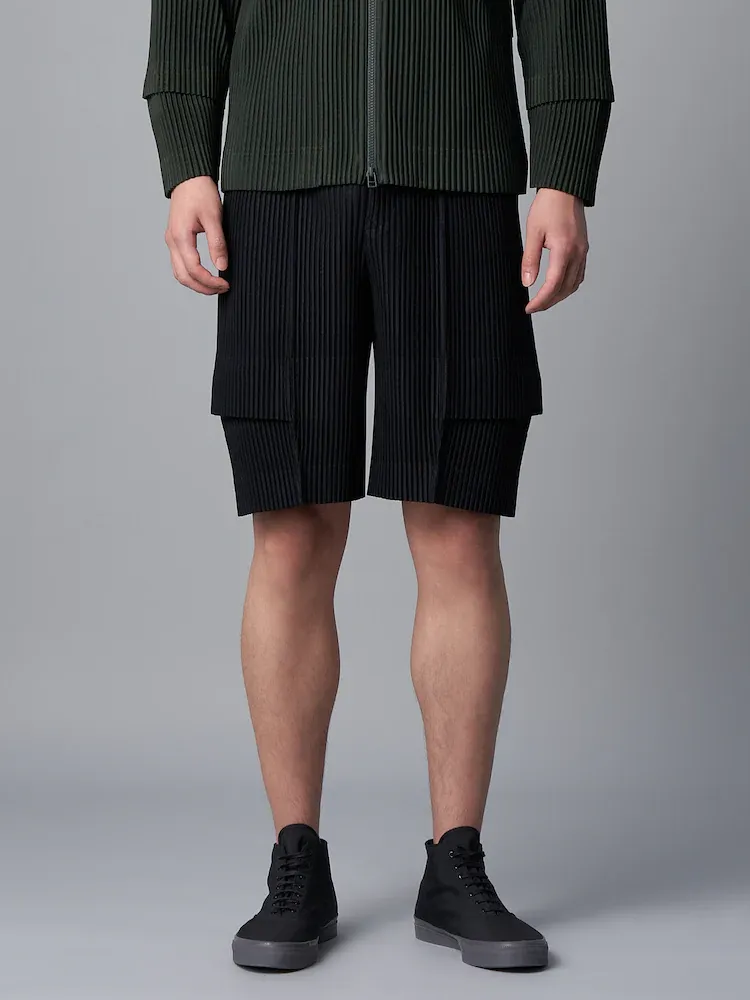 Men's Pleated Wild Pants Solid Color Straight Pants Casual Suit Trouse