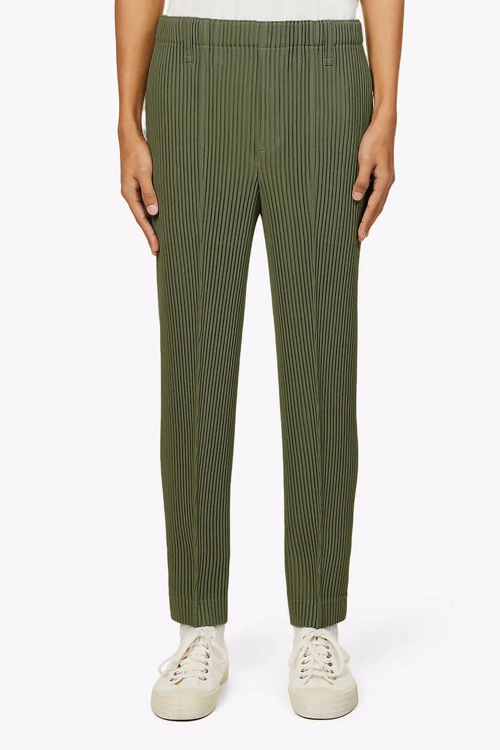 Men's Pleated British Stylish Pants Casual Drape Stretch Suit Pants Elastic Waist