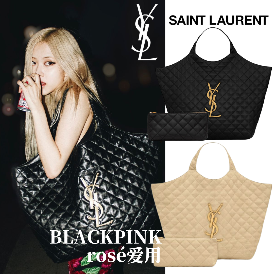 【SAINT LAURENT】雑誌・インスタ多数掲載！BLACKPINK ROSÉ愛用のイカール マキシショッピングバッグ
