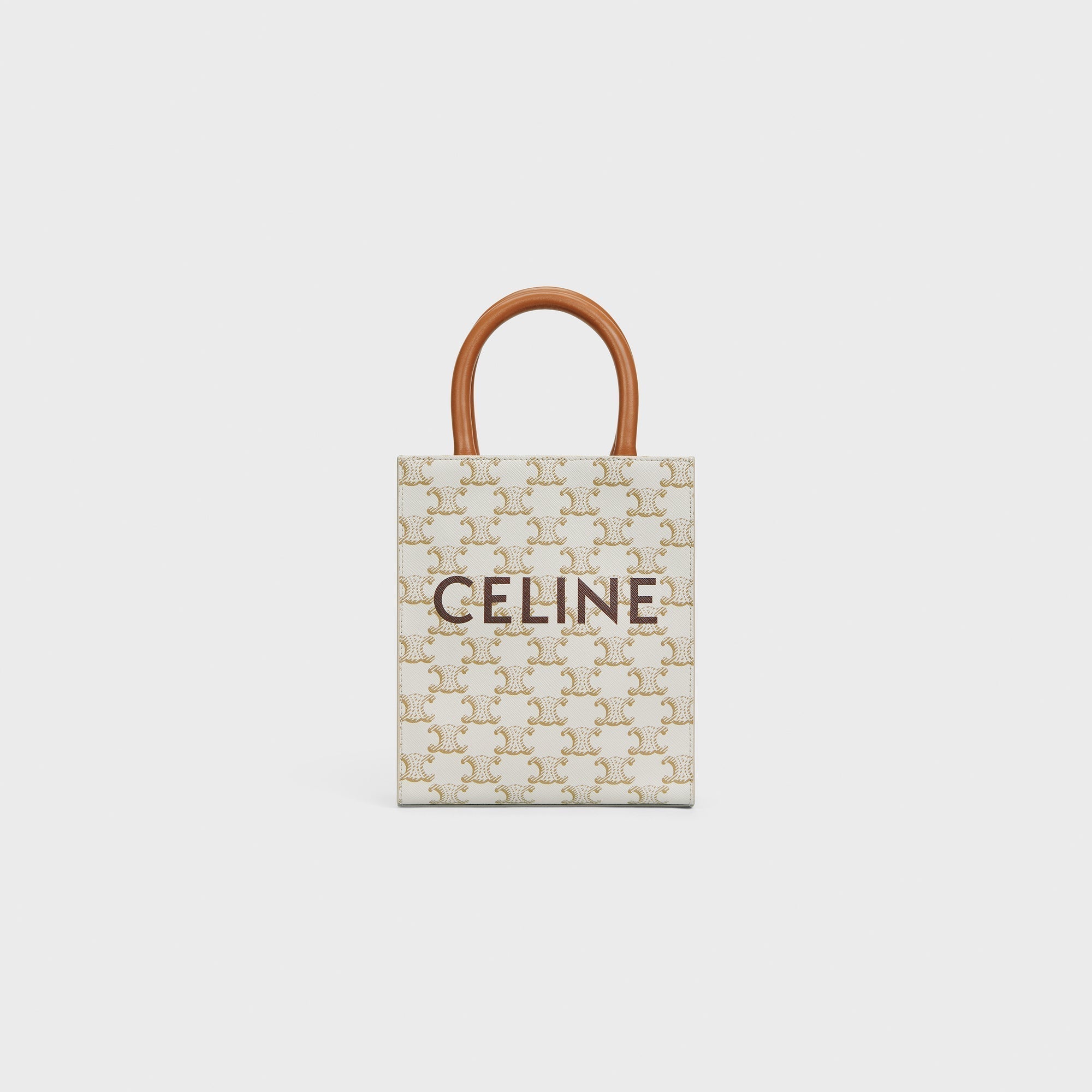 【CELINE】ミニトートバッグ ショルダー トリオンフ  ベージュ