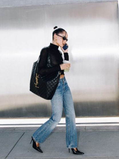 【SAINT LAURENT】雑誌・インスタ多数掲載！BLACKPINK ROSÉ愛用のイカール マキシショッピングバッグ