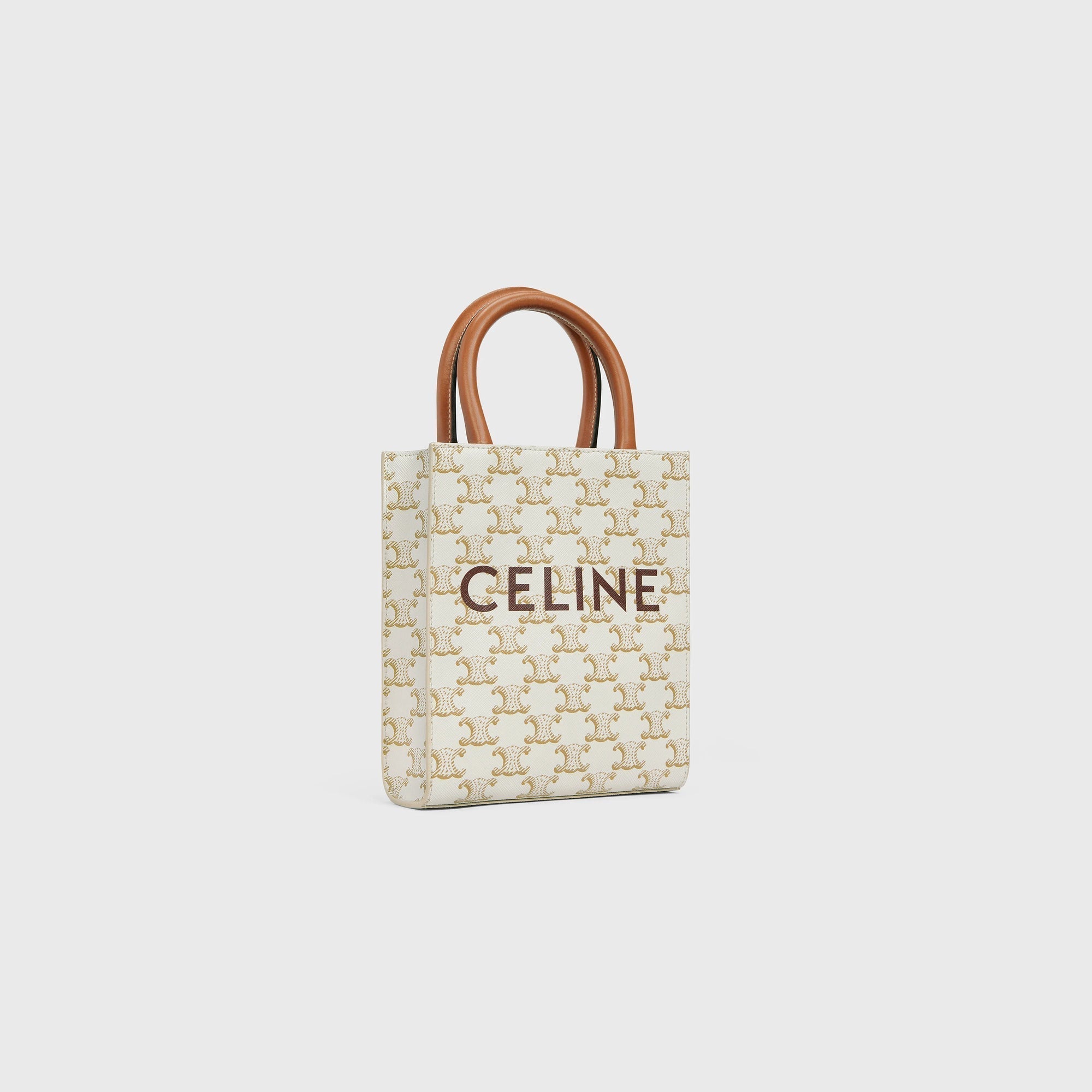 【CELINE】ミニトートバッグ ショルダー トリオンフ  ベージュ