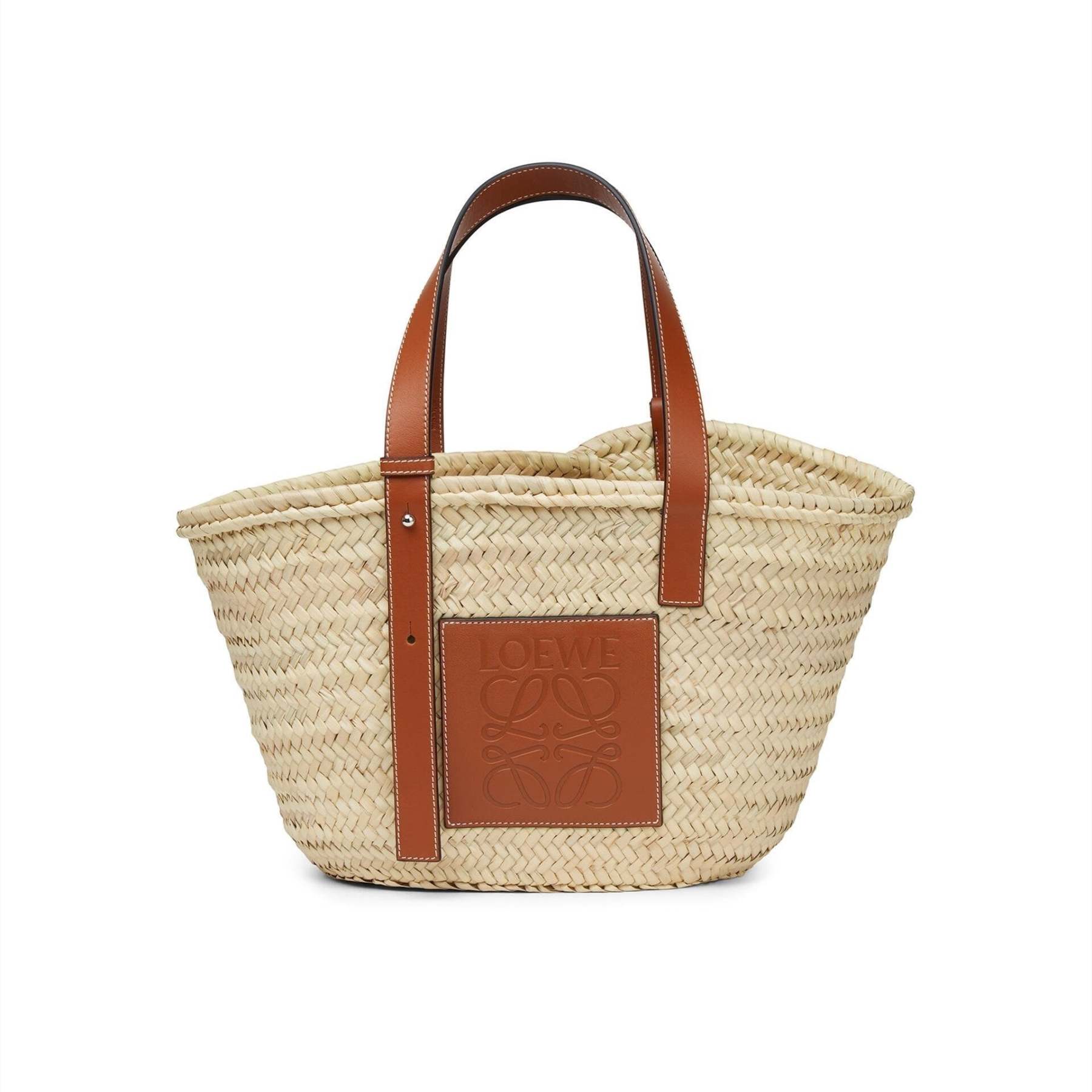 【LOEWE】ヤシの葉&カーフスキン バスケットバッグ スモール