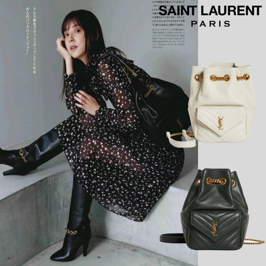 🔥2023新作【Saint Laurent】🔥雑誌掲載！多くの著名人が愛用する☆Joe ミニ キルティングレザーバケットバッグ