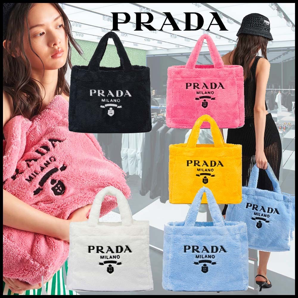 【PRADA】ふわふわ×もふもふが可愛い☆ テリー トートバッグ 大容量