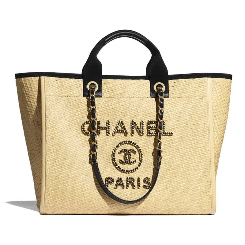 【CHANEL】職人技光るストロー編み トートバッグ