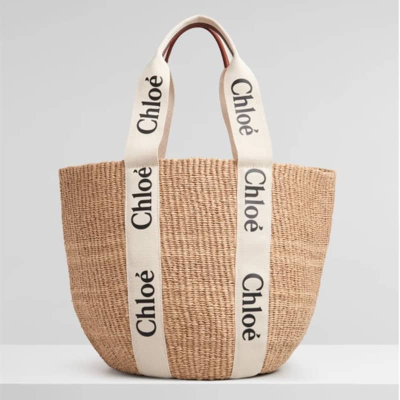 【CHLOE】「WOODY」ラフィア かごバッグ
