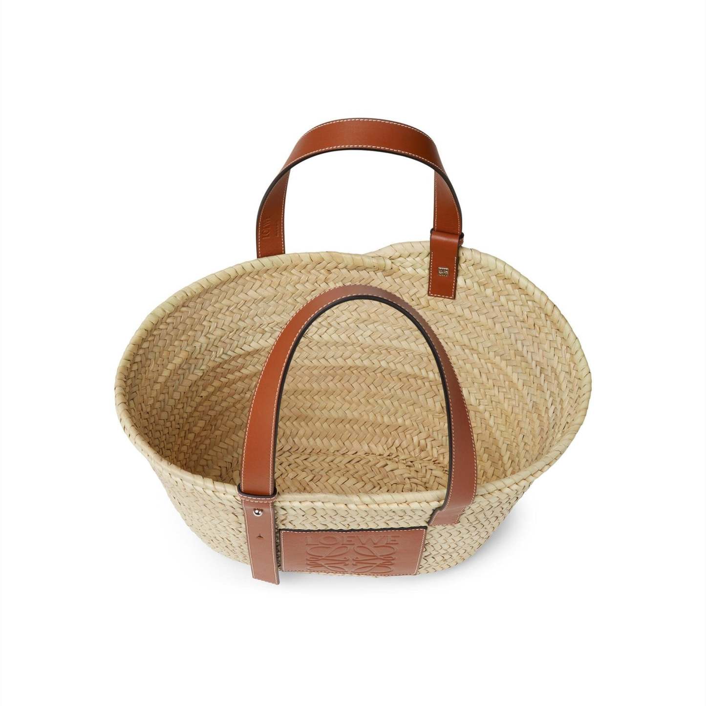 【LOEWE】ヤシの葉&カーフスキン バスケットバッグ スモール