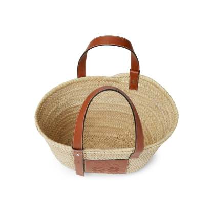 【LOEWE】ヤシの葉&カーフスキン バスケットバッグ スモール