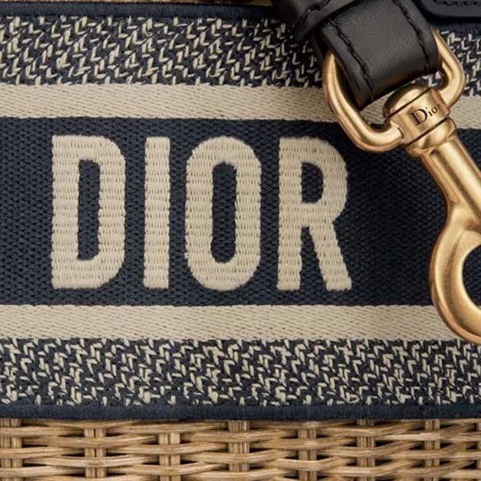 【DIOR】 Wicker” 取外し可ショルダー付き♪かごバッグ