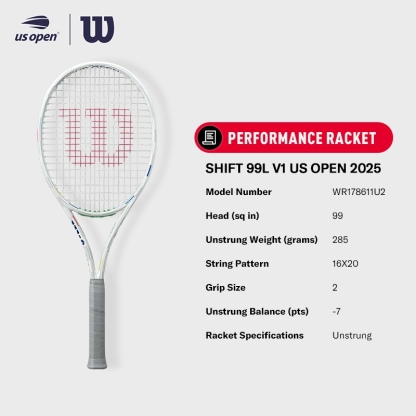 Wilson 2025 US OPEN SHIFT/BLADE Performance Tennis Racket (Unstrung) 锟斤拷锟斤拷锟睫讹拷系锟斤拷专业锟斤拷锟斤拷锟斤拷