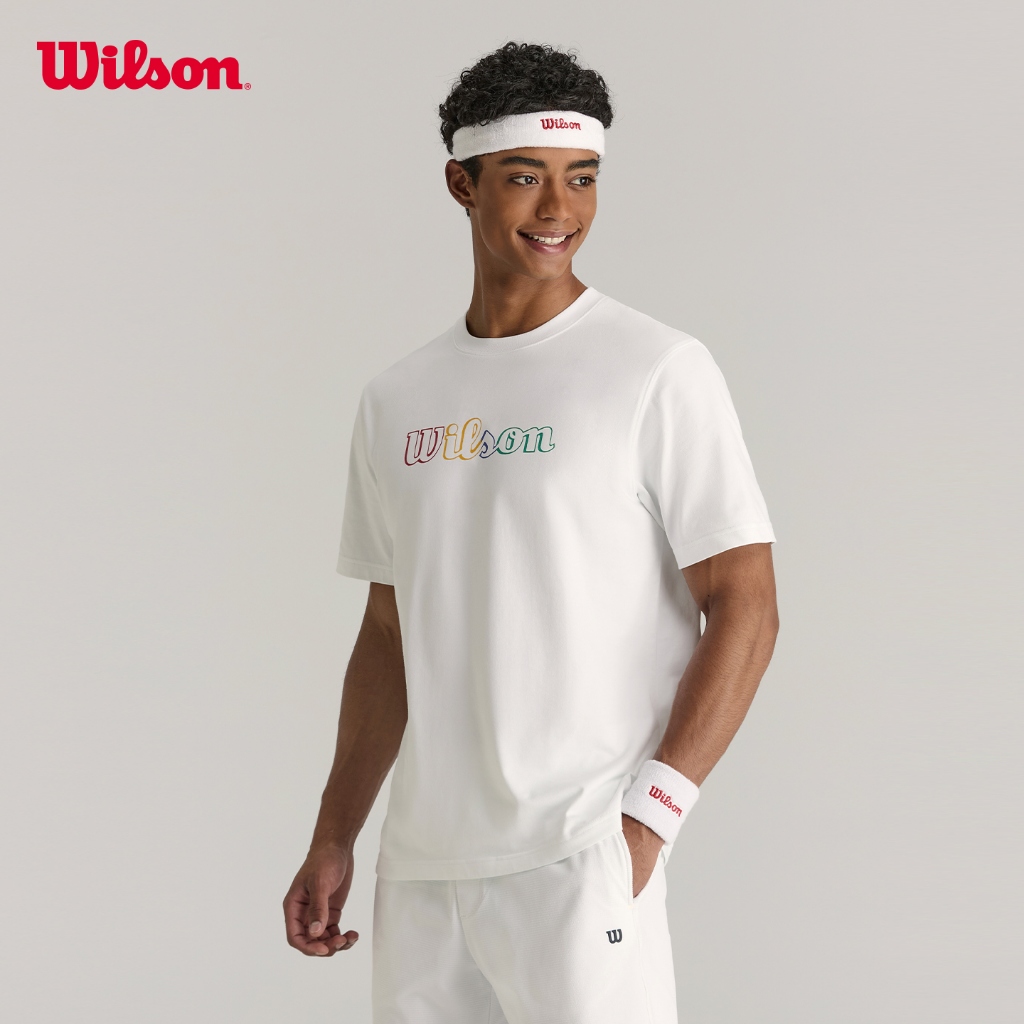 Wilson Men Courtview Graphic Tee Bright White WM20104532