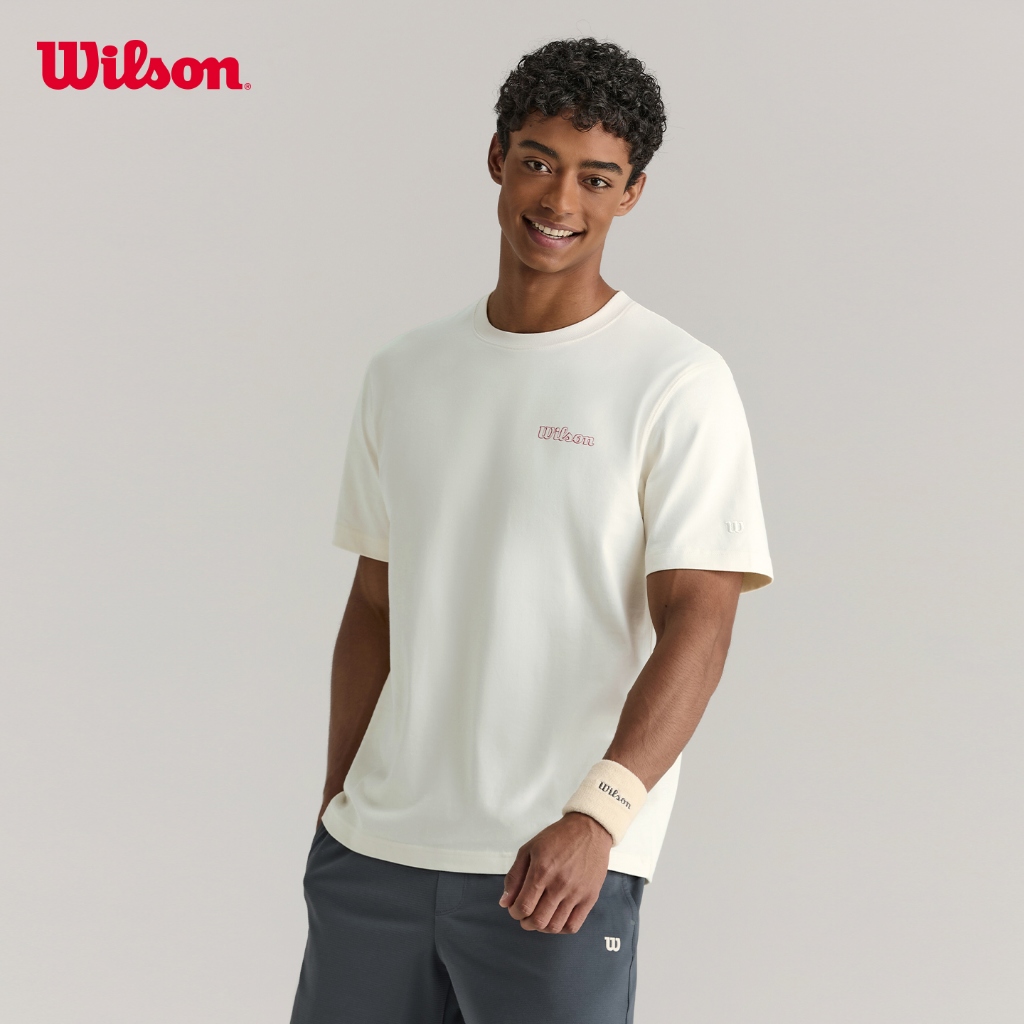 Wilson Men Courtview Graphic Tee Bright White WM20104532