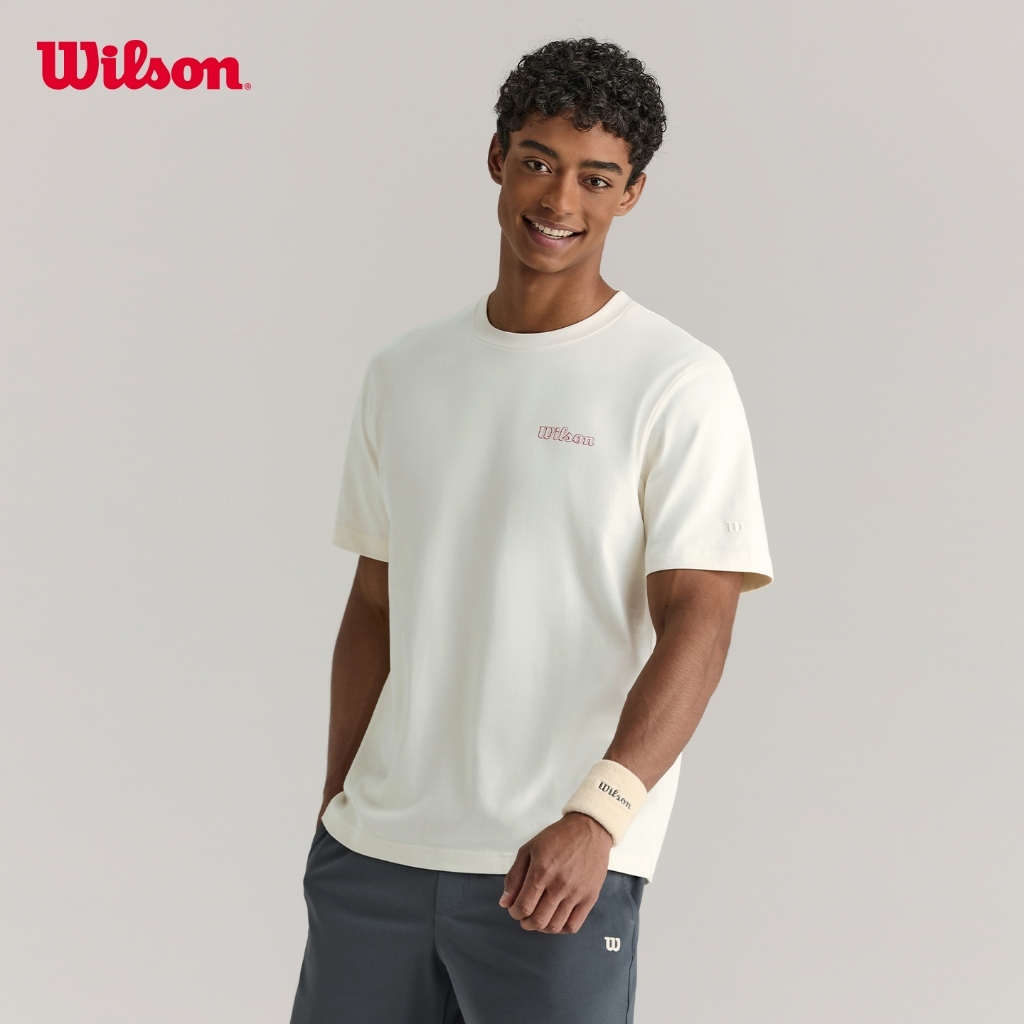 Wilson Men Courtview Graphic Tee Bright White WM20104532