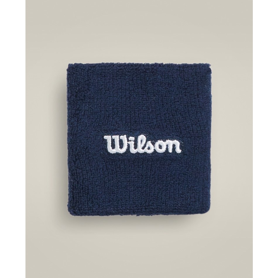 Wilson Unisex Terry Logo Wristbands Classic Navy