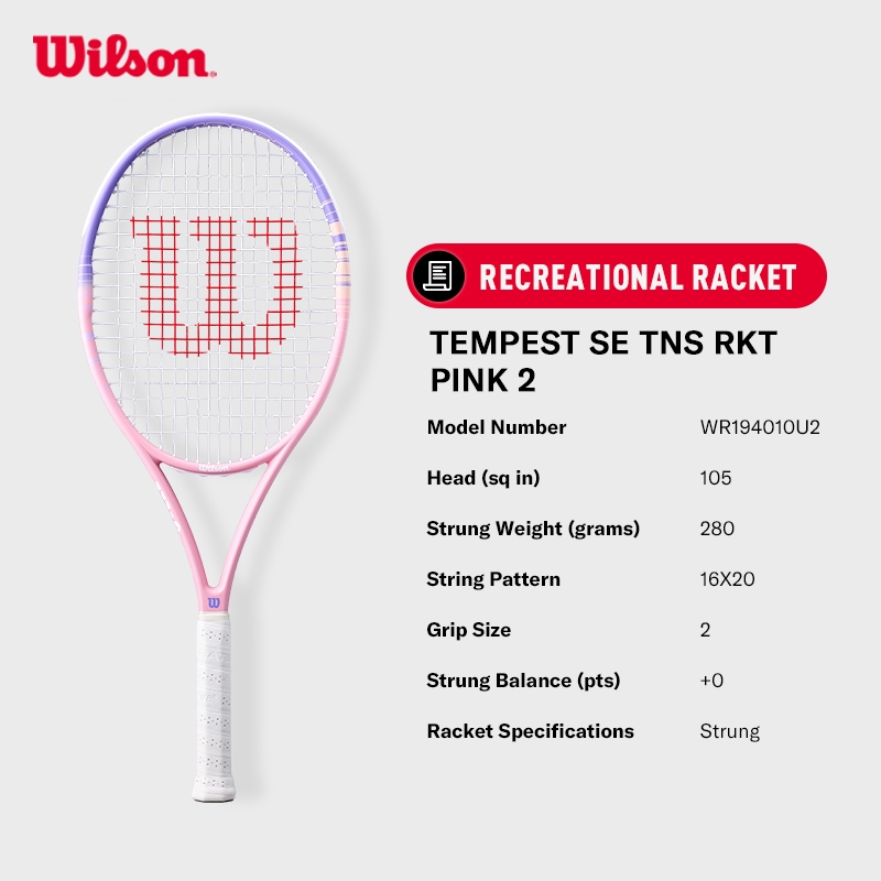 Wilson Tempest SE Tennis Racket (Pre-strung)