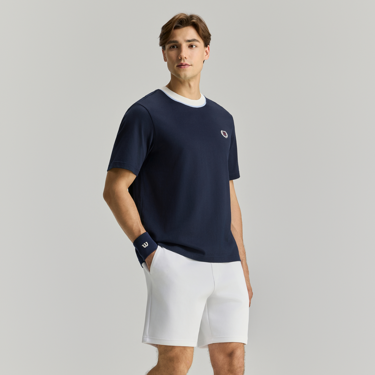 Wilson Men KNIT COLLAR TEE BL