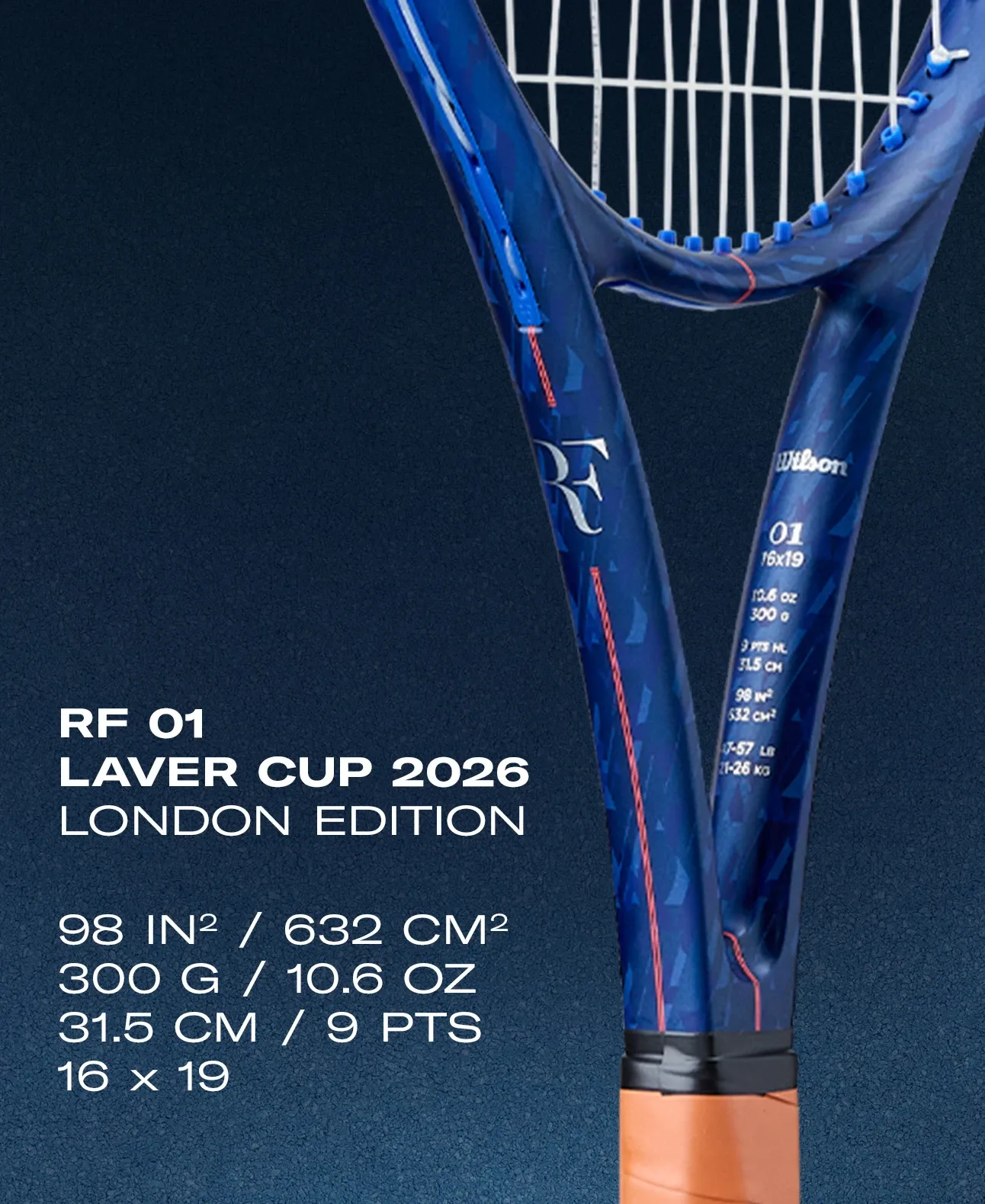 [Limited] Wilson RF 01 Laver Cup 2026 Tennis Racket (Unstrung)