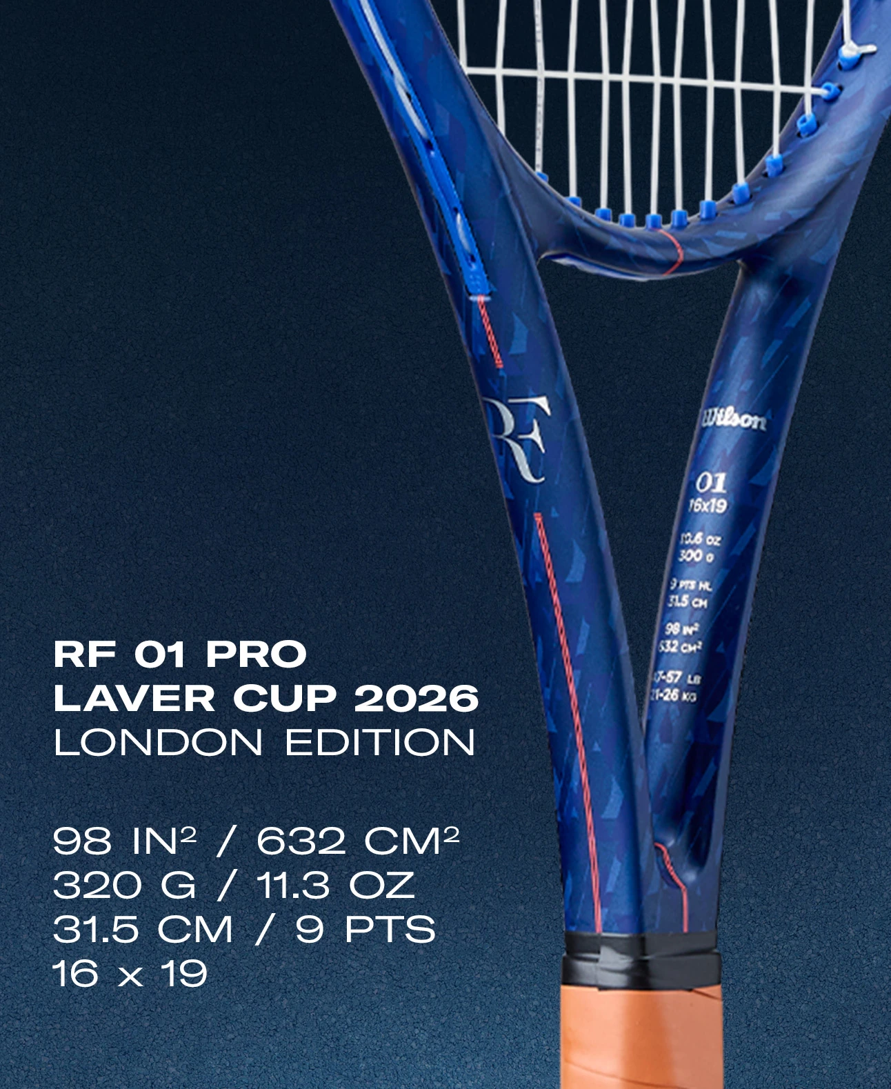 [Limited] Wilson RF 01 Pro Laver Cup 2026 Tennis Racket (Unstrung)