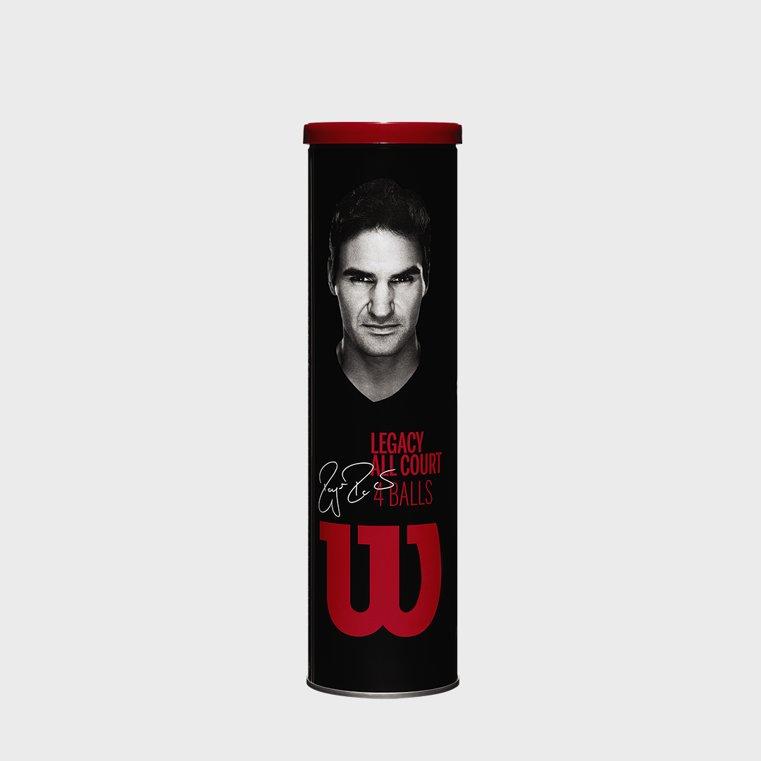 Wilson Roger Federer Legacy Tennis Balls Metal Can (4 Balls)