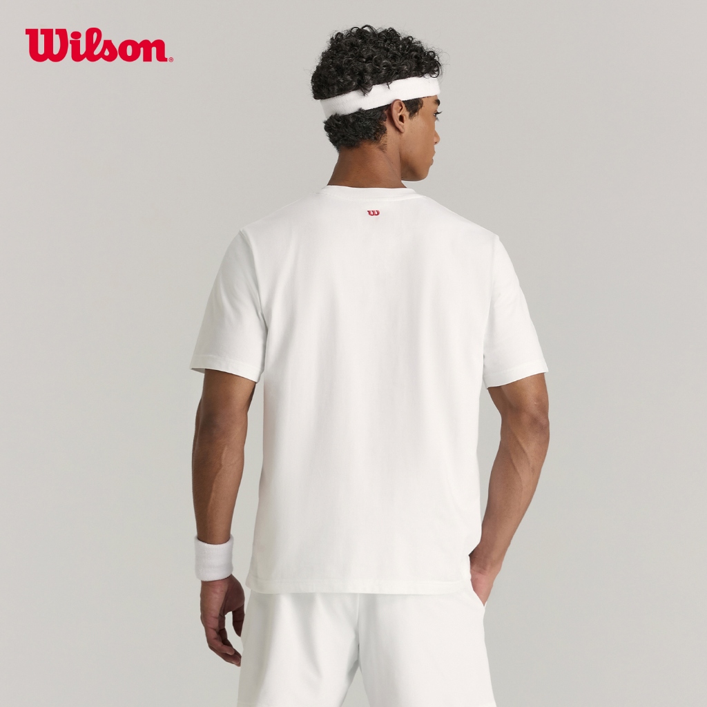 Wilson Men Courtview Graphic Tee Bright White WM20104532