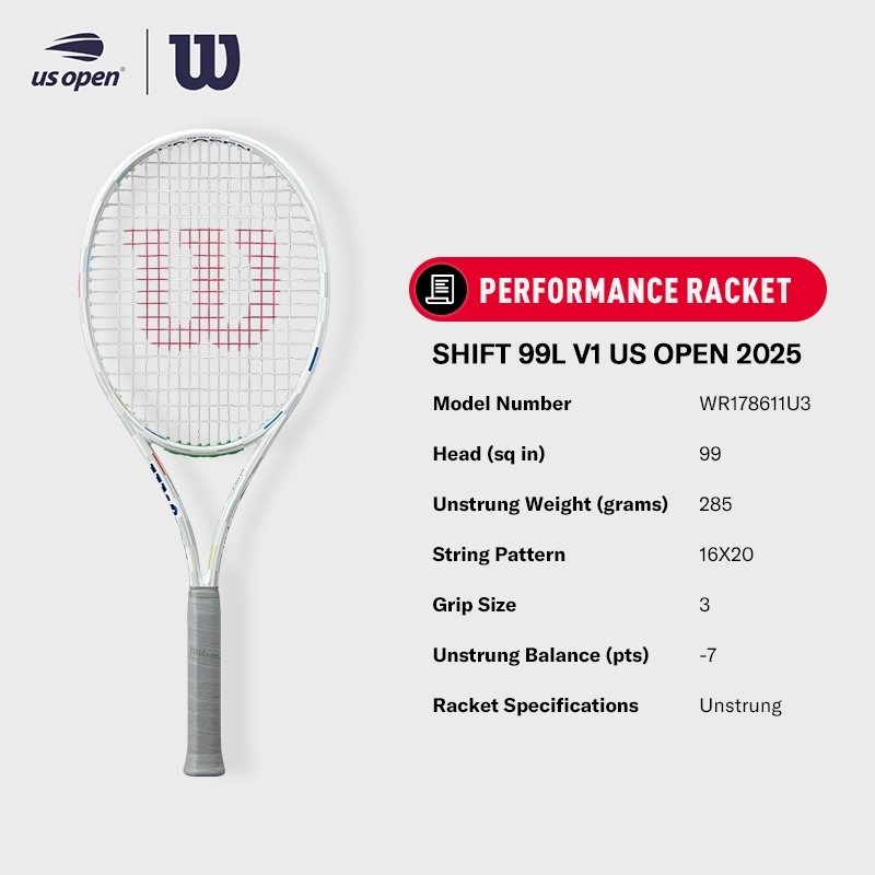 Wilson 2025 US OPEN SHIFT/BLADE Performance Tennis Racket (Unstrung) 锟斤拷锟斤拷锟睫讹拷系锟斤拷专业锟斤拷锟斤拷锟斤拷