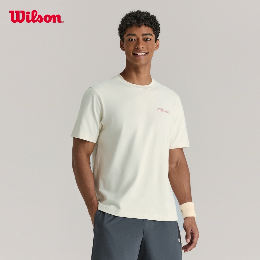 Wilson Men Courtview Graphic Tee Bright White WM20104532