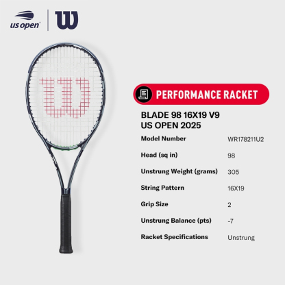 Wilson 2025 US OPEN SHIFT/BLADE Performance Tennis Racket (Unstrung) 锟斤拷锟斤拷锟睫讹拷系锟斤拷专业锟斤拷锟斤拷锟斤拷