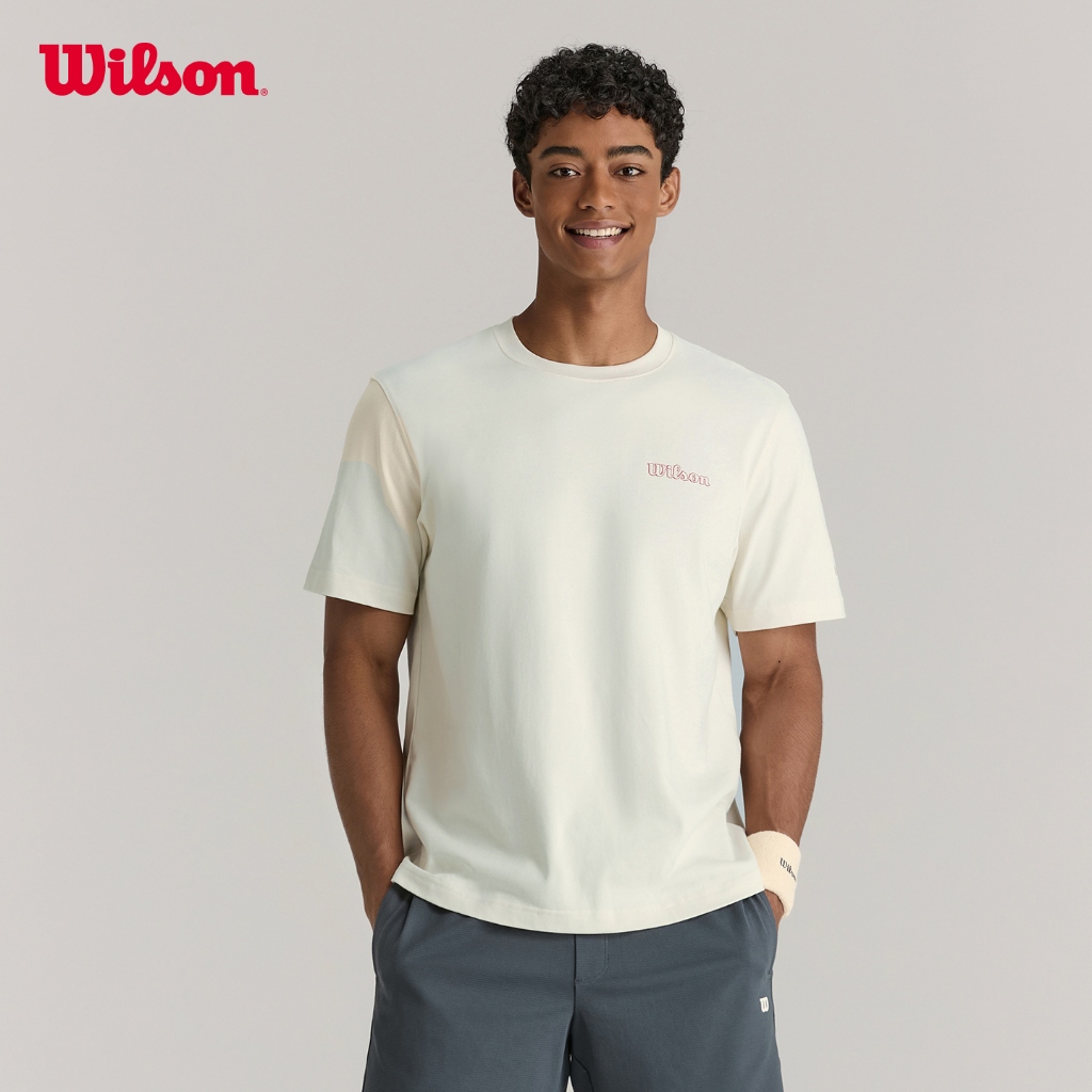 Wilson Men Courtview Graphic Tee Bright White WM20104532