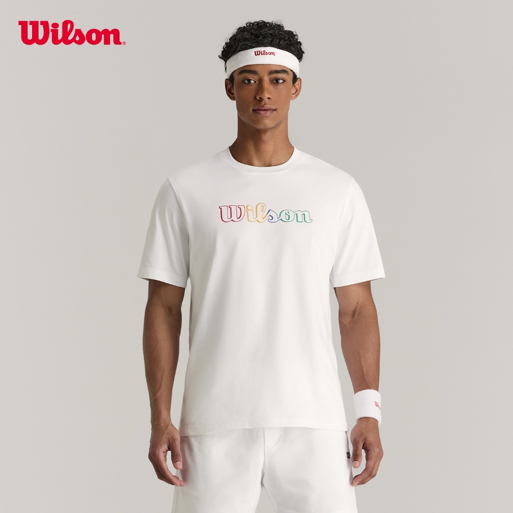 Wilson Men Courtview Graphic Tee Bright White WM20104532