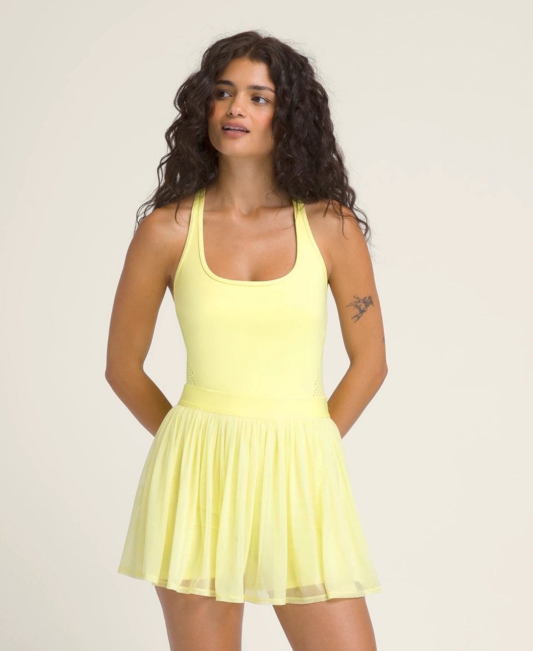 Headliner Tennis Dress in Lemonade