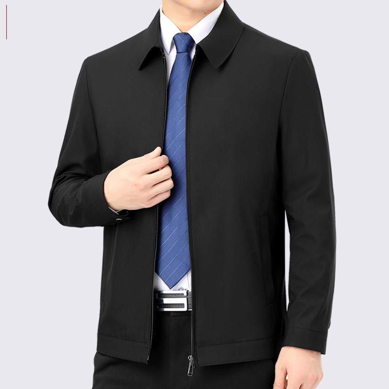 เสื้อแจ็คเก็ตคอตั้งสำหรับผู้ชาย👔ตัดเย็บแบบสามมิติ เข้ารูป ใส่สบาย หล่อมีสไตล์😎ลำลอง แมตช์ง่าย แสดงเสน่ห์ของผู้ชายที่เป็นผู้ใหญ่