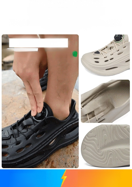 【🌤️ ต้องมีในหน้าร้อน!】รองเท้าแตะเจาะรู🩴 🥰 เทคโนโลยีลดแรงกระแทกแบบหุ้มพื้นล่าสุด 👍 สวมใส่สบายสุดๆ ✨ เพิ่มส่วนสูง 5 ซม. ✨ ป้องกันล