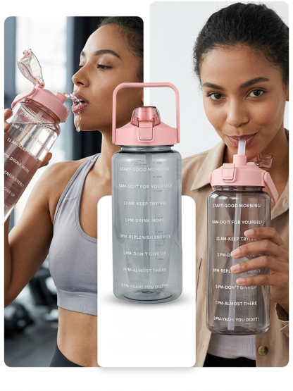 กระบอกน้ำพร้อมหลอด🥤 ขวดขนาด 2 ลิตร ตอบโจทย์ความต้องการน้ำดื่มประจำวันของคุณ