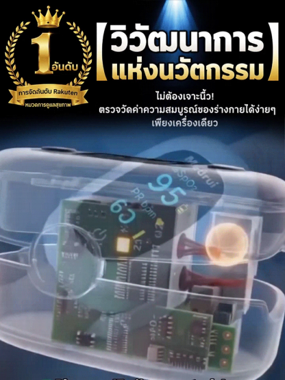 เครื่องวัดออกซิเจนปลายนิ้ว หน้าจอแสดงผลชัดเจน วัดค่าออกซิเจนและชีพจรได้ด้วยตัวเองที่บ้าน✨