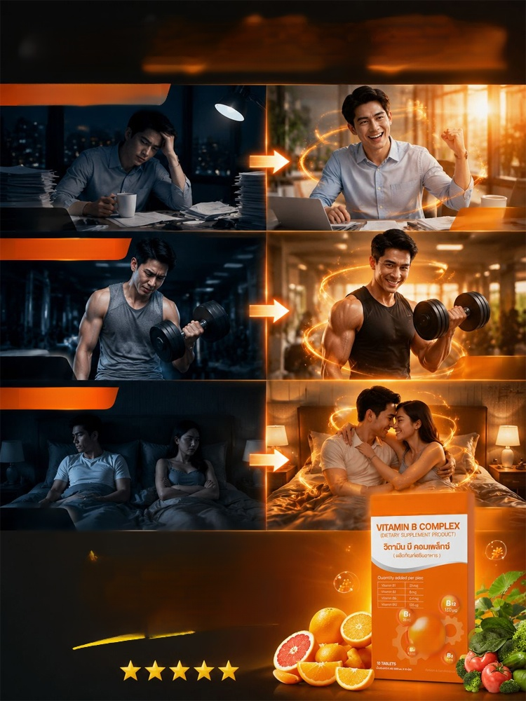 วิตามินบีรวมสำหรับผู้ชาย สารสกัดจากธรรมชาติ ใช้งานง่าย