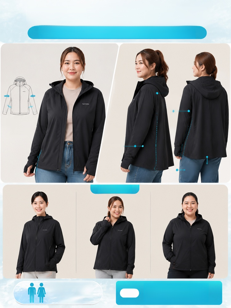 เสื้อคลุมกันแดดผ้าไอซ์ซิลค์แบบไฮเทคระบายอากาศ ลด 50%! สัมผัสเย็นทันที สัมผัสปุ๊บ เย็นปั๊บ ลดอุณหภูมิทันที!