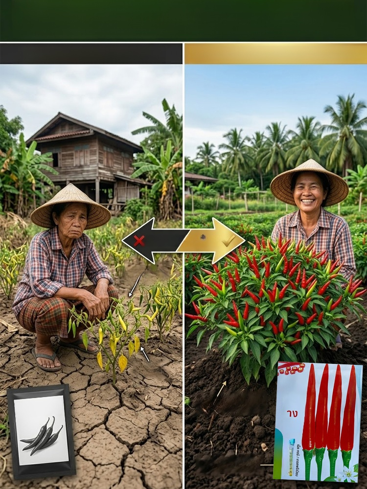 【เด็ดไม่แพ้】เมล็ดพันธุ์พริกพันธุ์ต้านโรคที่คัดสรร อัตราการงอก 99% ต้านทานโรคเยี่ยม ปลูกครั้งเดียวเก็บได้ทั้งปี