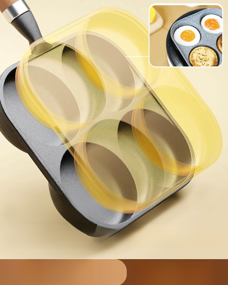 👉กระทะหิน Maifan สี่รู ✅ไม่ต้องคำนวณเวลาทอด ควบคุมอุณหภูมิอัจฉริยะ การนำความร้อนสม่ำเสมอ กระทะไม่ติด