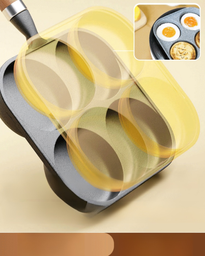 👉กระทะหิน Maifan สี่รู ✅ไม่ต้องคำนวณเวลาทอด ควบคุมอุณหภูมิอัจฉริยะ การนำความร้อนสม่ำเสมอ กระทะไม่ติด